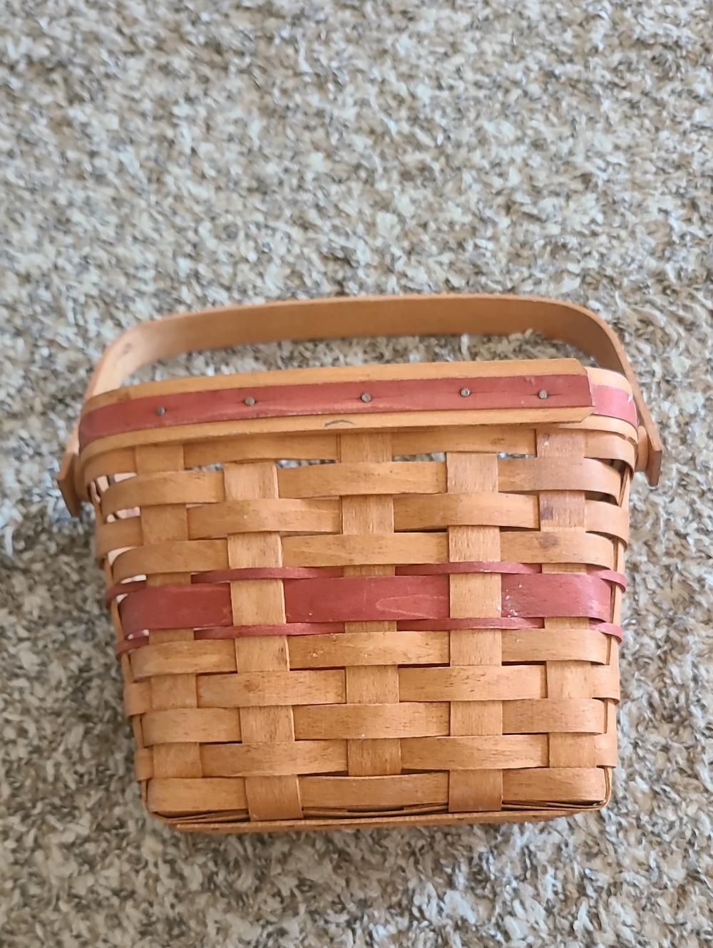 LONGABERGER CHRISTMAS COLLECTION HOLIDAY MEMORY BASKET 1989 - Picture 3 of 4